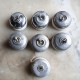 7 interrupteurs en porcelaine et métal, matériel électrique ancien