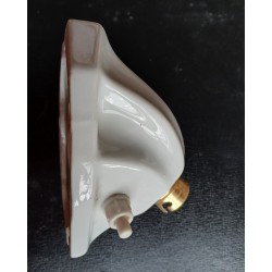 Applique ancienne en porcelaine blanche, avec interrupteur 12x8cm
