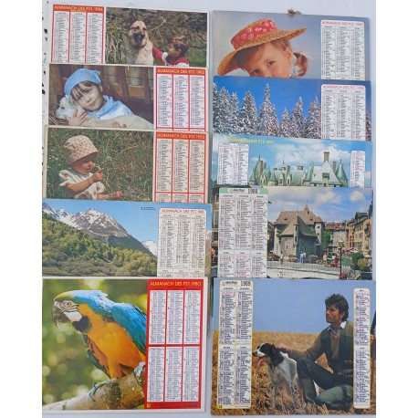 Calendrier des Postes années 80