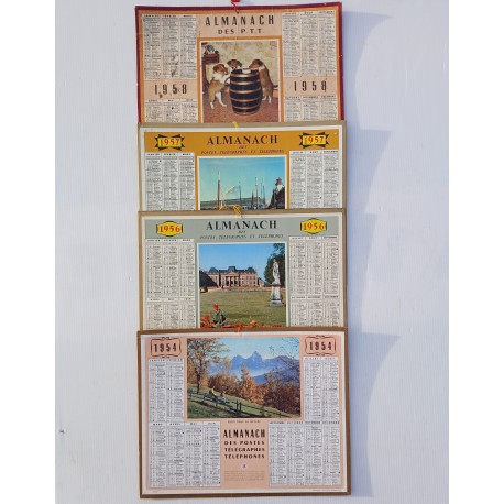 Calendrier des Postes des années 50