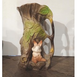 Barbotine anglaise pichet lapin SYLVAC.