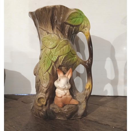 Barbotine anglaise pichet lapin SYLVAC.