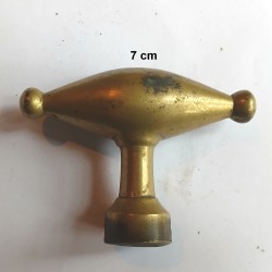 2 Poignées anciennes en laiton massif