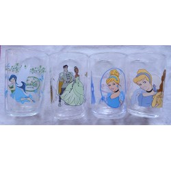 4 verres de collection Disney PRINCESSES