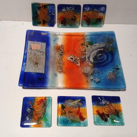 Plat grec, artistique et original, MIXAHA glass artistic