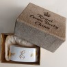 Rond de serviette en céramique "E" Royal crown