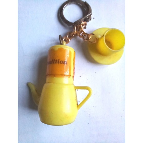 Porté-clé ancien Grand Mère tradition cafetière (45mm) et tasse
