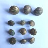 12 Boutons anciens POSTES ET TELEGRAPHES 9 et 18mm