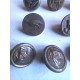 12 Boutons anciens de vennerie CERF PERDRIX LIEVRE CANARD CHEVAL