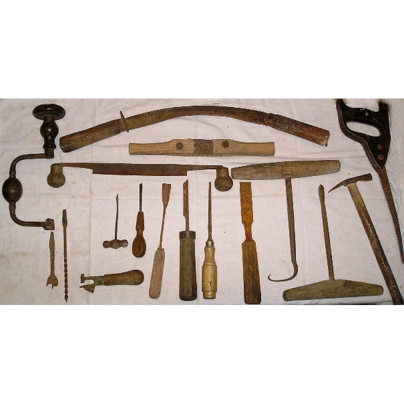 Lot d'outils anciens à bois - Broc23