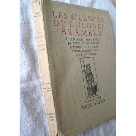 Livre ancien : Les silences du Colonnel Brambel d'André Maurois 1928