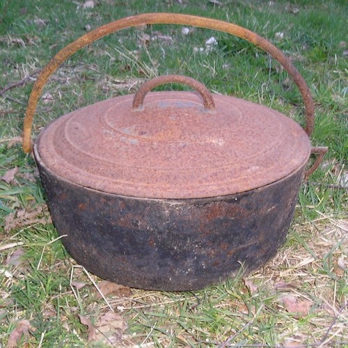 ANCIEN CHAUDRON EN Fonte dans son jus EUR 22,00 - FR