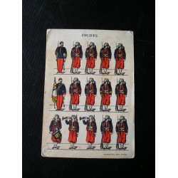 Carte postale ancienne , militaire, zouaves