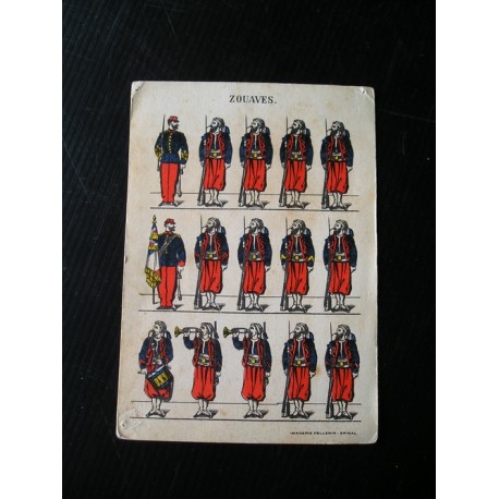 Carte postale ancienne , militaire, zouaves