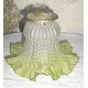 Tulipe/cloche en pate de verre ,verte