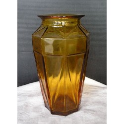 Vase art déco ambre , 19 cm