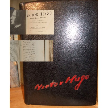 Livre ancien V.Hugo, Poésie, Prose , Théatre,cuir noir