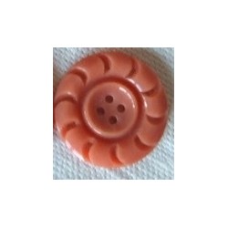 Bouton rose en plastique, vintage