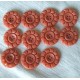 Bouton rose en plastique, vintage