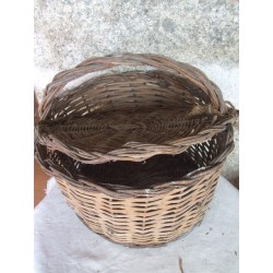 Ancien panier rond avec couvercle 